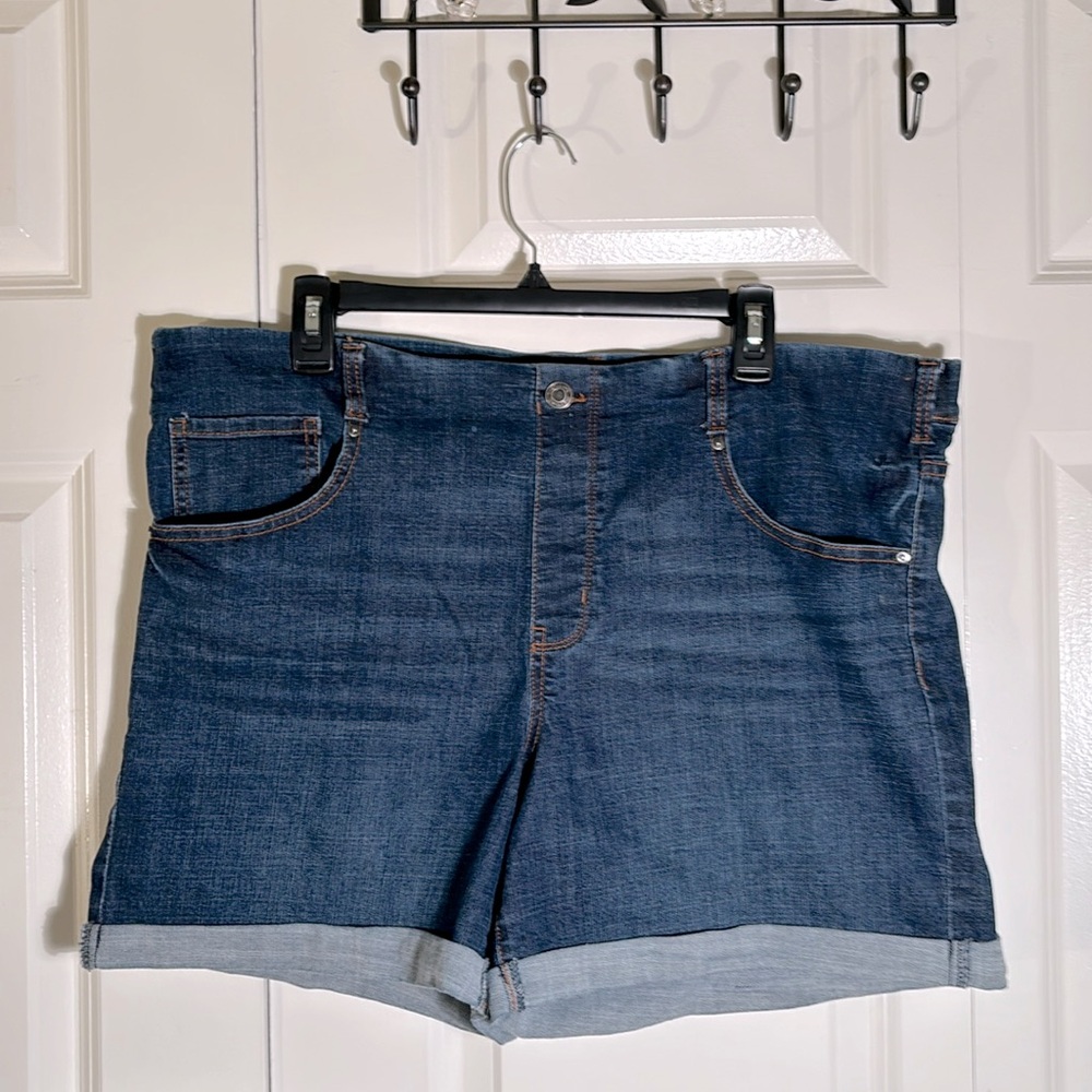 Time and Tru Women’s Mid-Rise Denim Shorts XL 16/18